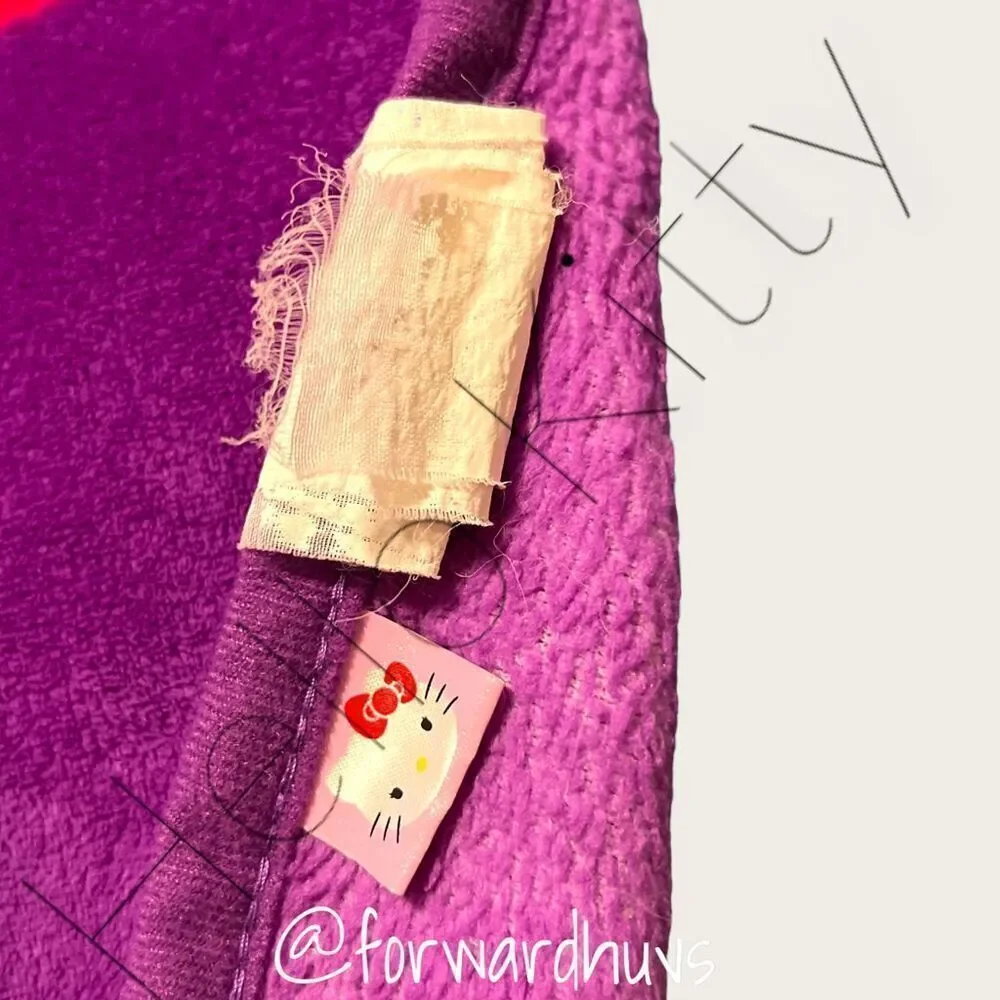 Hello Kitty Throw Blanket - Adorably Worn 58.5” x 45”